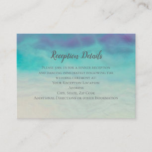 Tarjeta De Recepción Fe Esperanza Amor Acuarela Boda