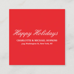Tarjeta De Recepción Felices Fiestas Feliz Navidad Rojo Brillante Famil
