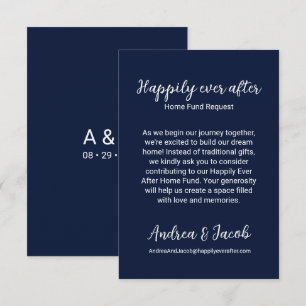 Tarjeta De Recepción Felicidad por el fondo azul de la marina