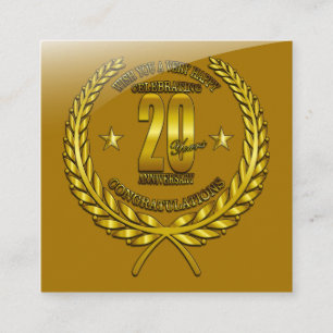 Tarjeta De Recepción Felicidades al 20º Aniversario