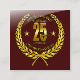 Tarjeta De Recepción Felicitaciones al 25° aniversario