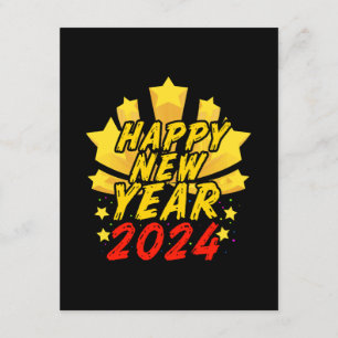 Tarjeta De Recepción Feliz Año Nuevo 2024