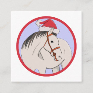 Tarjeta De Recepción Feliz caballo navideño