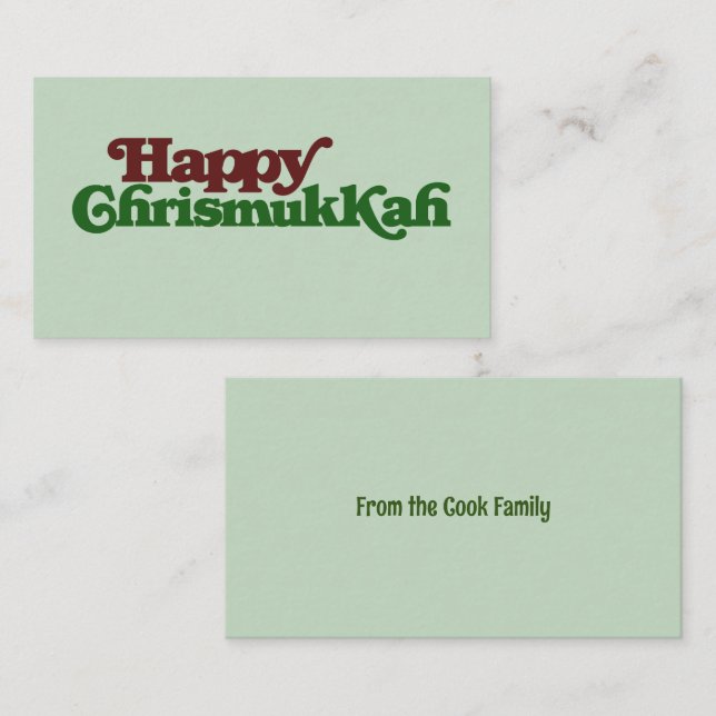 Tarjeta De Recepción Feliz Chrismukkah (Anverso / Reverso)