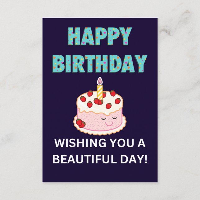 Tarjeta De Recepción Feliz cumpleaños (Reverso)
