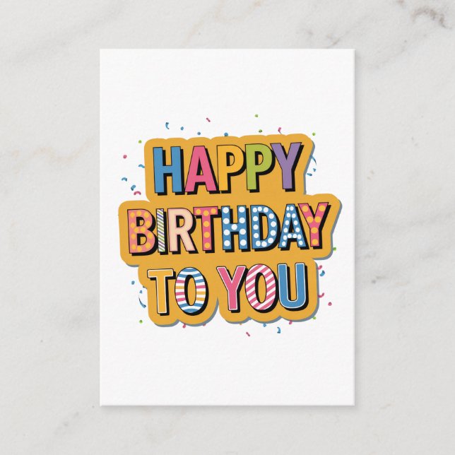 Tarjeta De Recepción Feliz cumpleaños con patrón (Anverso)
