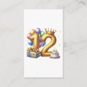 Tarjeta De Recepción Feliz cumpleaños dorado 12