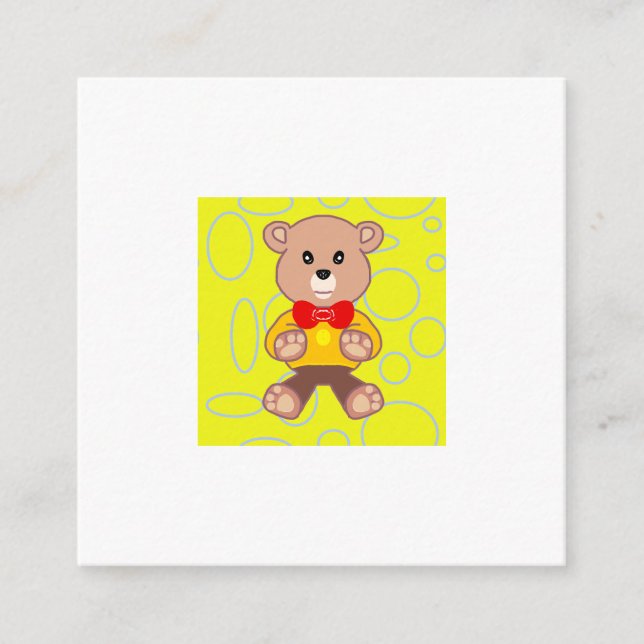 Tarjeta De Recepción Feliz cumpleaños Teddy Bear Enclosure Card (Anverso)