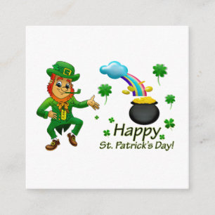 Tarjeta De Recepción Feliz Día de San Patricio, Leprechaun Arcoiris