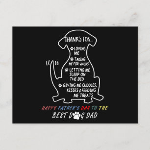Tarjeta De Recepción Feliz Día del Padre Mejor Papá Perro 