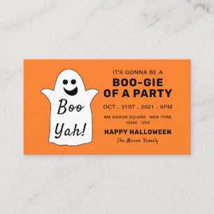 Tarjeta De Recepción Feliz Fantasma, Naranja invitado a la fiesta de Ha