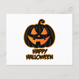 Tarjeta De Recepción Feliz Halloween para hombres y mujeres - Calabaza
