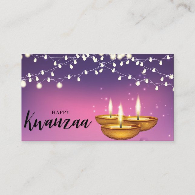 Tarjeta De Recepción Feliz Kwanzaa (Anverso)