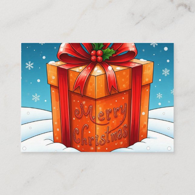 Tarjeta De Recepción Feliz Navidad (Reverso)