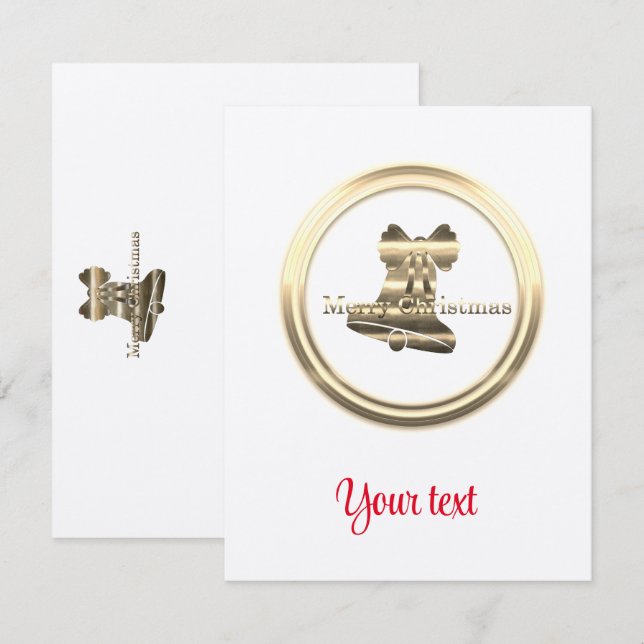 Tarjeta De Recepción Feliz Navidad (Anverso / Reverso)