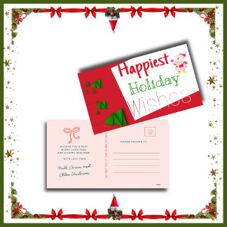Tarjeta De Recepción Feliz Navidad de la familia Anderson