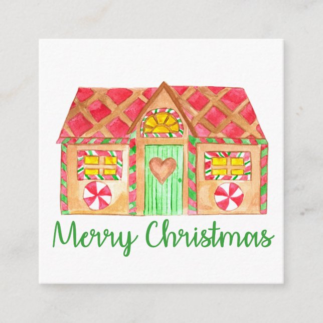 Tarjeta De Recepción Feliz Navidad Gingerbread (Anverso)