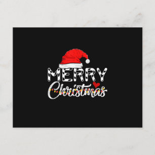 Tarjeta De Recepción Feliz Navidad Santa Claus Divertida Familia