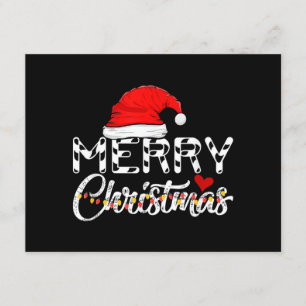 Tarjeta De Recepción Feliz Navidad Santa Claus Familia divertida