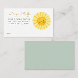 Tarjeta De Recepción Feliz Sunshine Baby Diaper Raffle Enclosur Enclos