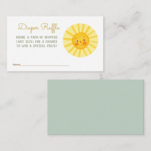Tarjeta De Recepción Feliz Sunshine Baby Diaper Raffle Enclosur Enclos