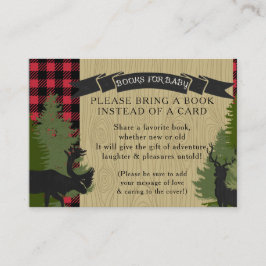Tarjeta De Recepción Fenómeno Baby Shower Lumberjack Plaid Deer Moose