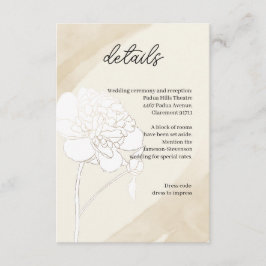 Tarjeta De Recepción Fern verde minimalista