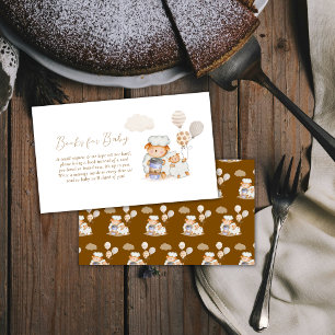 Tarjeta De Recepción Festejo de bebé Mamá Oveja Globo Café Libros