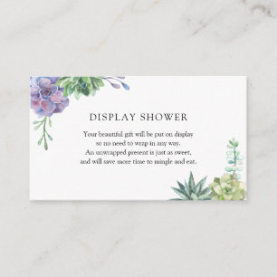 Tarjeta De Recepción Ficha de inserción de Baby Shower para mostrar cor