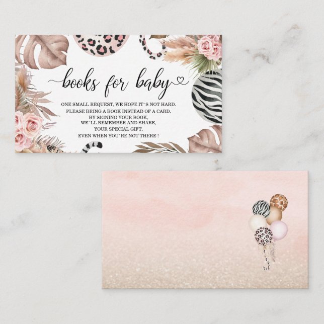 Tarjeta De Recepción Fiesta Animales leopardo Imprimir jungla espectácu (Anverso / Reverso)