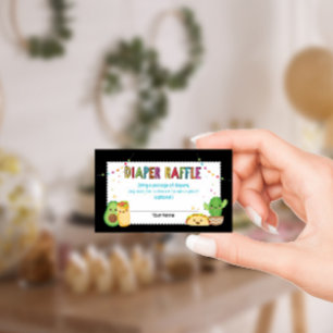 Tarjeta De Recepción Fiesta Baby Shower Diaper Raffle Card