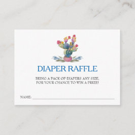 Tarjeta De Recepción Fiesta Baby Shower Diaper Raffle Ticket