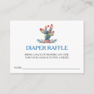Tarjeta De Recepción Fiesta Baby Shower Diaper Raffle Ticket