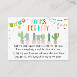 Tarjeta De Recepción Fiesta Cactus Baby Shower Book Request