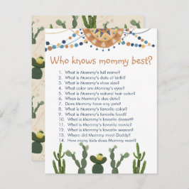 Tarjeta De Recepción Fiesta cactus juego de la ducha de bebé