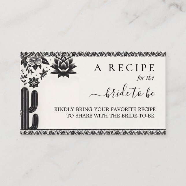 Tarjeta De Recepción Fiesta Cactus Love In Bloom Bridal Shower Enclosur (Anverso)