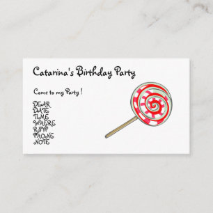 Tarjeta De Recepción Fiesta Candy - Personalizado