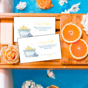 Tarjeta De Recepción Fiesta de Baby Shower de Pato Mamá Bañera Pañal 