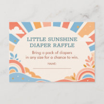 Fiesta de Baby Shower Retro Sunshine Sorteo de Pañ
