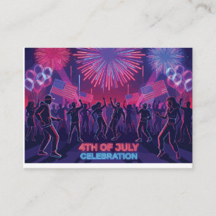 Tarjeta De Recepción Fiesta de baile de celebración del 4 de julio de n