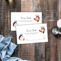 Fiesta de Bebé de Chef Pastelero Erizo Rifa de Pañ