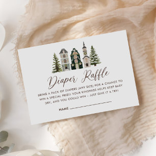 Tarjeta De Recepción Fiesta de Bebé de Navidad 'Se Necesita un Pueblo'