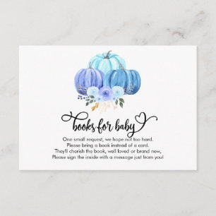 Tarjeta De Recepción Fiesta de Bebé de Otoño de Calabaza   Libros para 