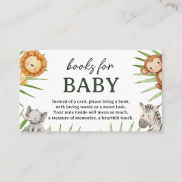 Tarjeta De Recepción Fiesta de Bebé Niño Animales Safari Wild One