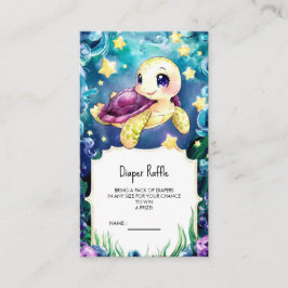 Tarjeta De Recepción Fiesta de Bebé Tortuga Encantada Bajo el Mar