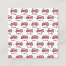 Fiesta de camionetas con nombre personal rojo