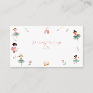 Tarjeta De Recepción Fiesta de cumpleaños del chica de danza y twirl
