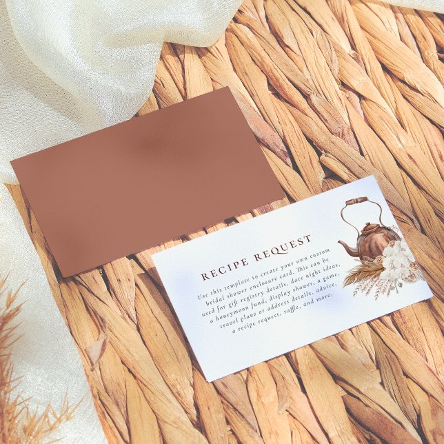 Tarjeta De Recepción Fiesta de Despedida de Soltera Boho Pampas Terraco (Subido por el creador)