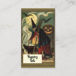 Tarjeta De Recepción Fiesta de Despedida de Soltera de Bruja de Hallowe