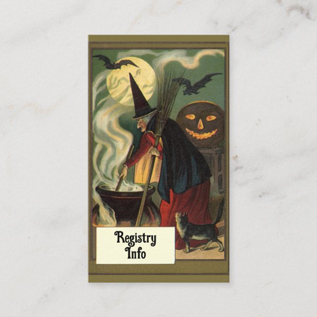 Tarjeta De Recepción Fiesta de Despedida de Soltera de Bruja de Hallowe (Anverso)